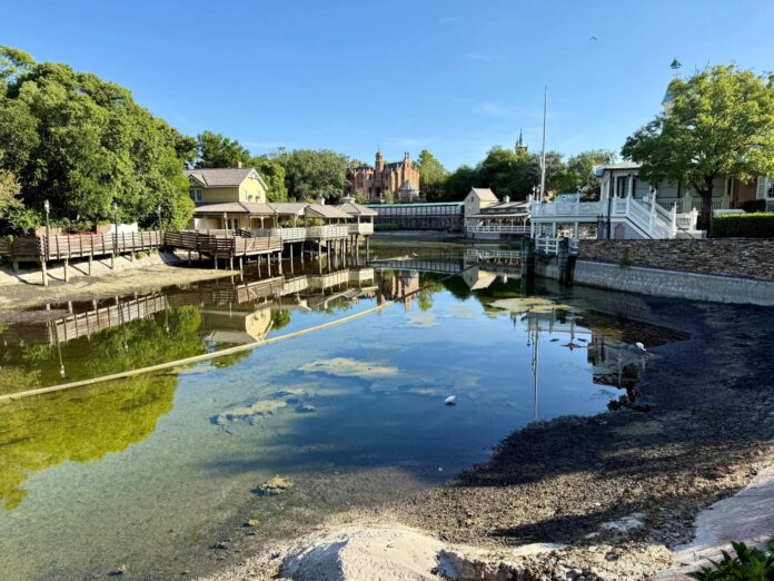 Rivers of America drained at Magic Kingdom.