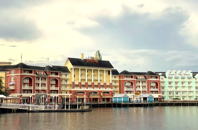Disney's BoardWalk near Crescent Lake.
