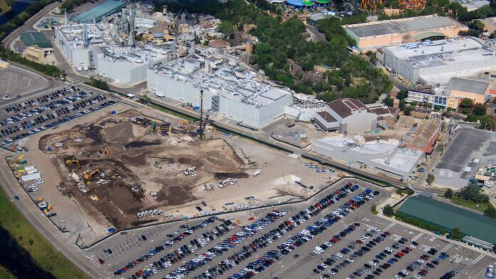 Construction on the Monsters Inc coaster coming to Hollywood Studios.