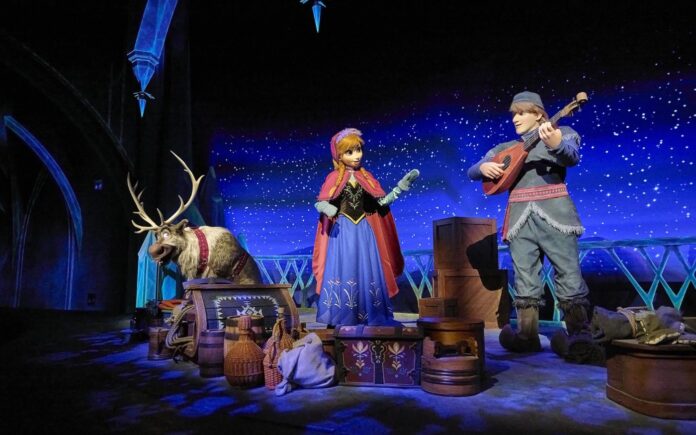 Frozen Ever After animatronics at Hong Kong Disneyland.