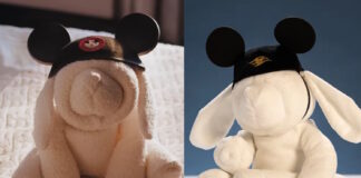 You Can Now Buy the Disney Cruise Line Towel Animal Plush Side by side picture of Evie the plush towel animal.