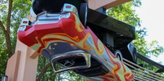 Groovy Paint Taking Over the Outdoor Limo at Rock ‘n’ Roller Coaster Muppets version of the limo at Rock 'n' Roller Coaster.