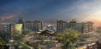 New Concept Art and Details Announced for Disney Lakeshore Lodge Concept art showing an overview of Disney Lakeshore Lodge.