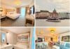 Disney’s BoardWalk Villas 1-Bedroom Villa Review (Garden/Pool View) Collage of 4 pictures of a one-bedroom Disney BoardWalk villa.