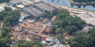 New Look at Tropical Americas Construction Progress at Disney’s Animal Kingdom Aerial view of the construction on the Tropical Americas land in Disney's Animal Kingdom.